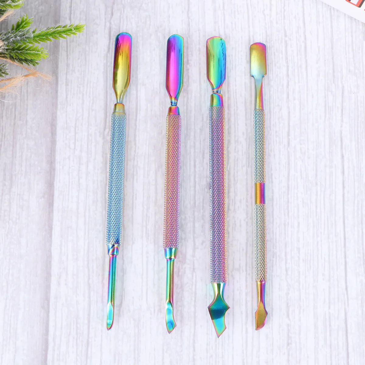 4Pcs Stainless Steel Cuticle Pusher Remover Set Textured Grip Manicure Pedicure Tools for Nail Care Dead Skin Removal Salon Home
4Pcs Stainless Steel Cuticle Pusher Remover Set Textured Grip Manicure Pedicure Tools for Nail Care Dead Skin Removal Salon Home