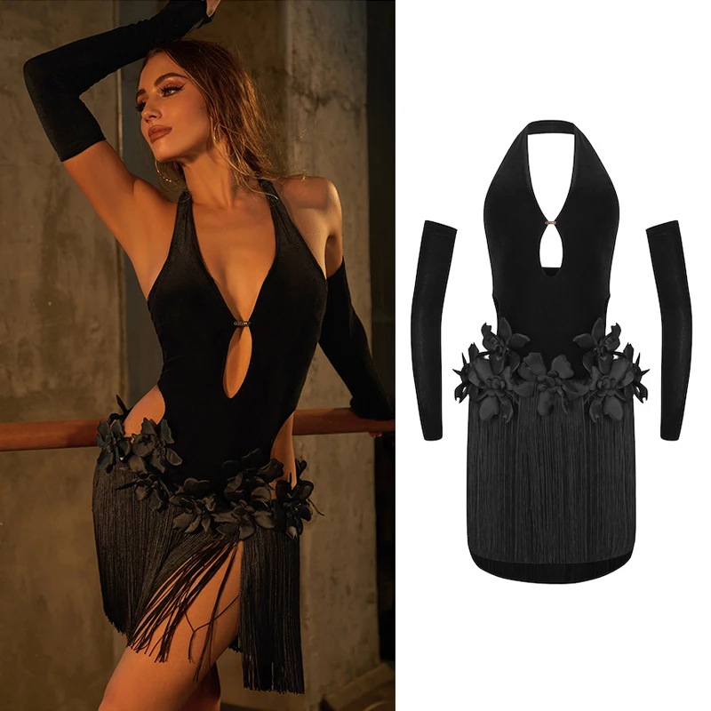 ZYM платье для латинских танцев женское черное бархатное платье с бахромой перчатки одежда для соревнований ча-ча румба танго танцевальная одежда DNV25383
ZYM платье для латинских танцев женское черное бархатное платье с бахромой перчатки одежда для соревнований ча-ча румба танго танцевальная одежда DNV25383