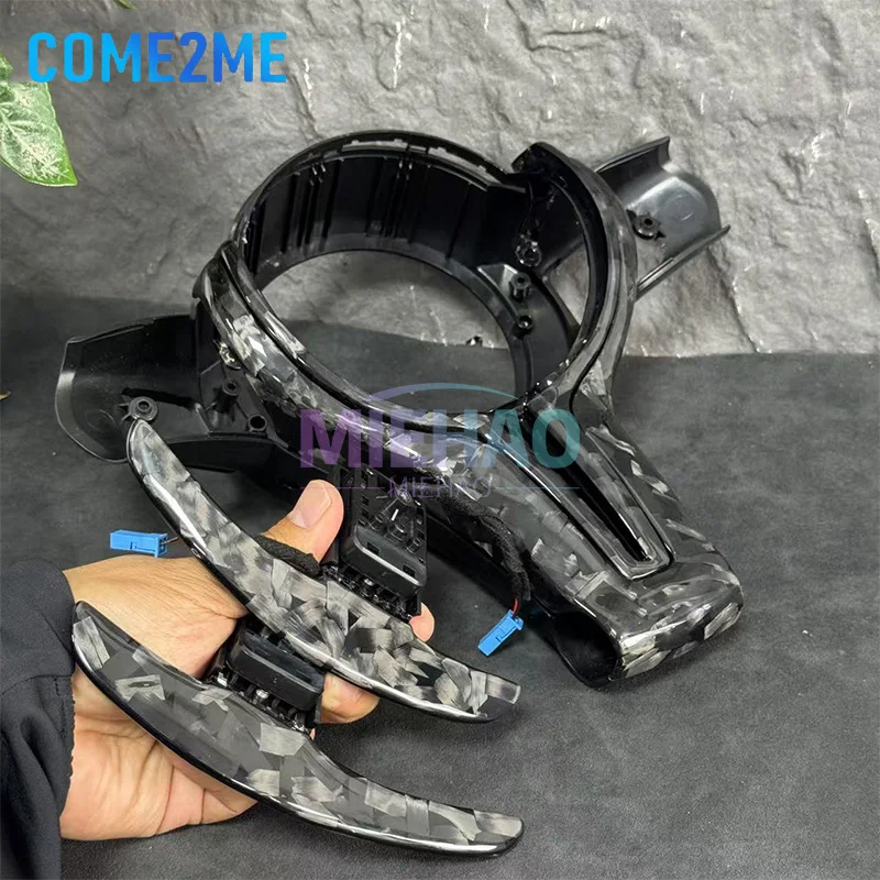 Customized black patterned forged carbon fiber steering wheel shift paddles for BMW M5 F10 E90 E91 E92 M3 F30 F15 F16 F20
Customized black patterned forged carbon fiber steering wheel shift paddles for BMW M5 F10 E90 E91 E92 M3 F30 F15 F16 F20