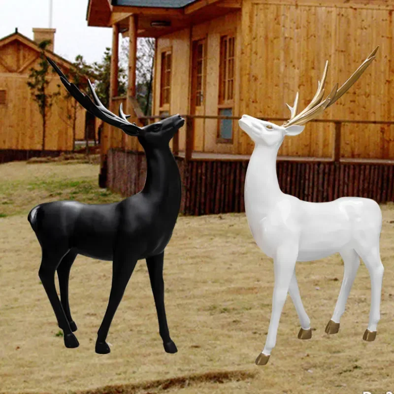 Outdoor large fiberglass simulation sika deer sculpture park hotel villa garden animal handicraft ornament
Outdoor large fiberglass simulation sika deer sculpture park hotel villa garden animal handicraft ornament