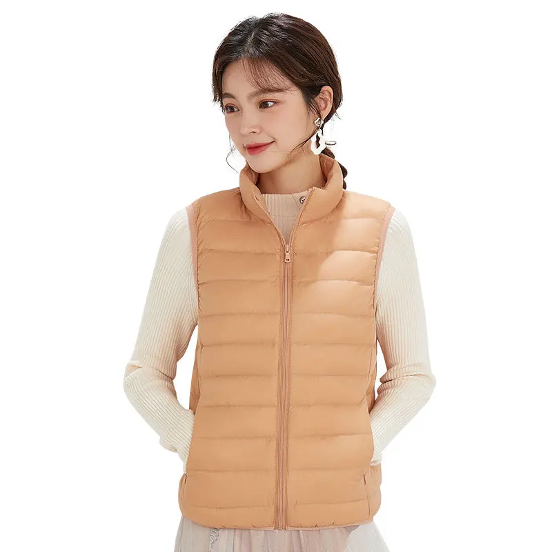 2025 New Women Stand Collar Sleeveless Down Vest Lightweight Thin Winter Coat Plus Size Quilted Waistcoat Wholesale Fashion
2025 New Women Stand Collar Sleeveless Down Vest Lightweight Thin Winter Coat Plus Size Quilted Waistcoat Wholesale Fashion