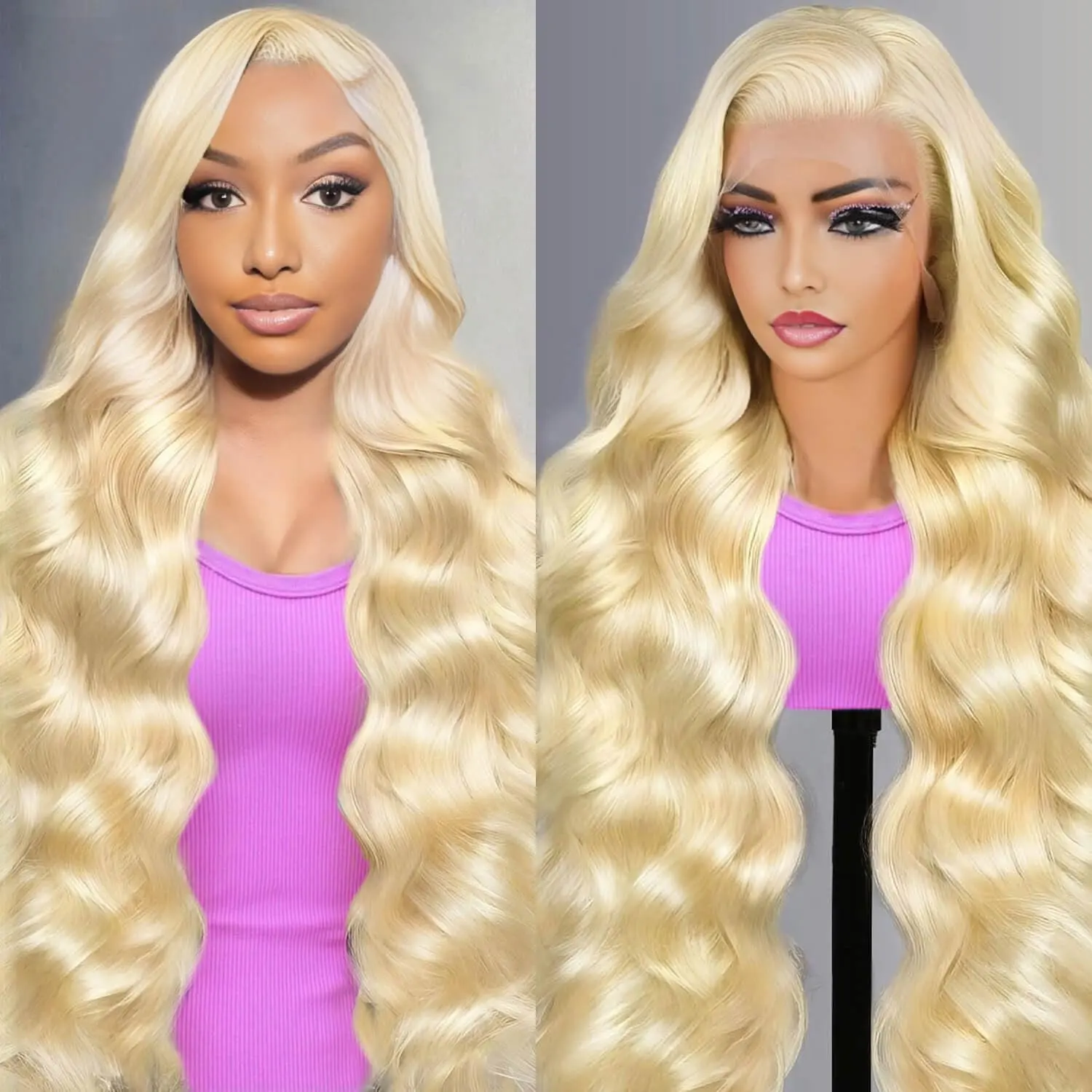 613 13x6 Lace Front Wig Human Hair Body Wave Blonde Lace Frontal Wigs for Women 250 Density Natural Hairline With Baby Hair
613 13x6 Lace Front Wig Human Hair Body Wave Blonde Lace Frontal Wigs for Women 250 Density Natural Hairline With Baby Hair