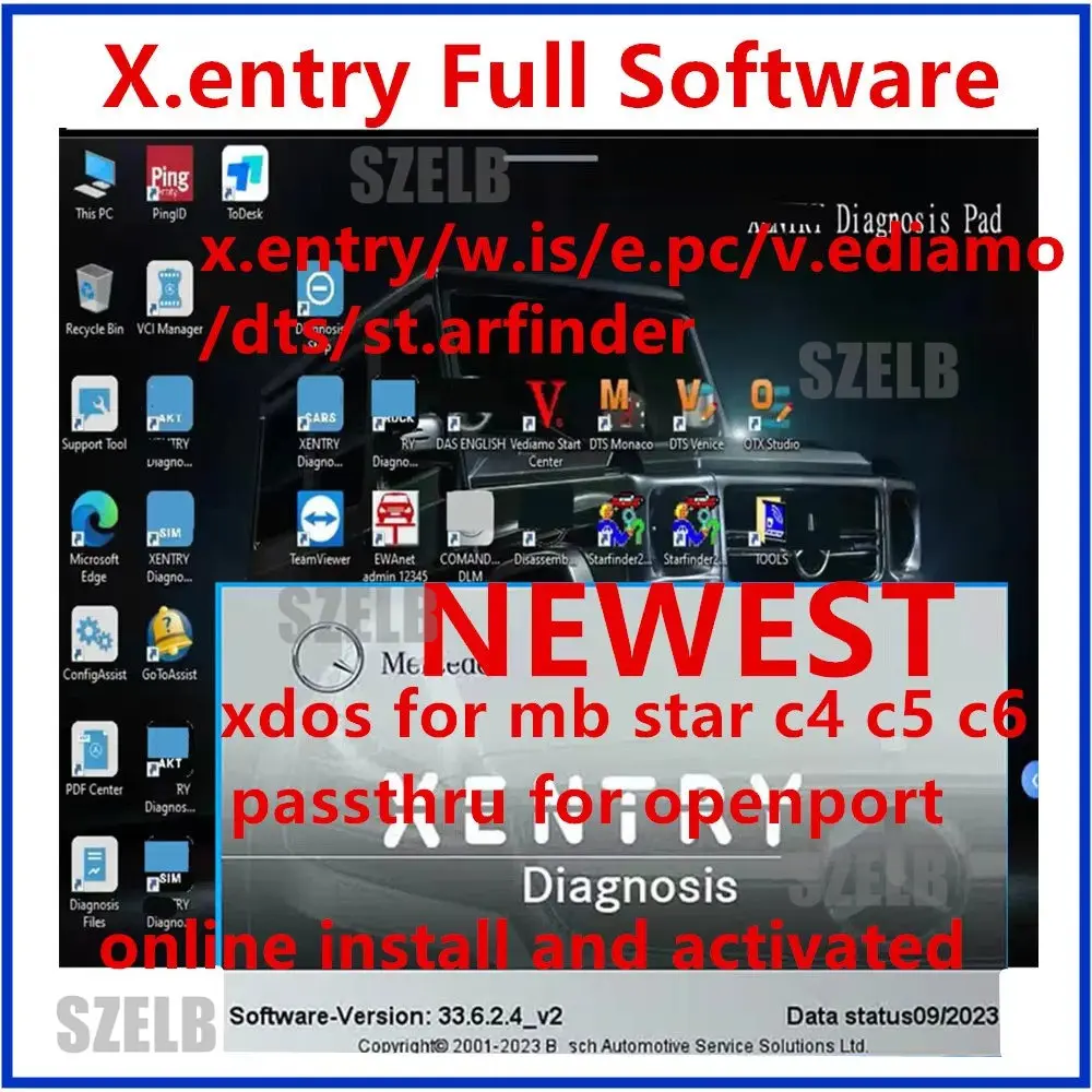 Новейшее программное обеспечение для диагностики Xentry 2023.09 Дистанционная установка Xentry с инструментом Tactrix Openport 2.0 DT.S WI.S EP.C для диагностики MB
Новейшее программное обеспечение для диагностики Xentry 2023.09 Дистанционная установка Xentry с инструментом Tactrix Openport 2.0 DT.S WI.S EP.C для диагностики MB