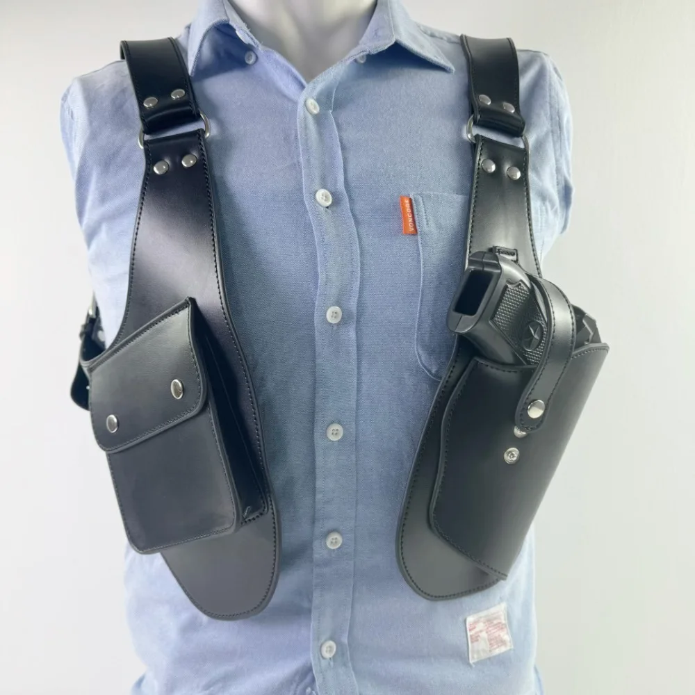 Tactical Underarm Concealed Pistol Bag Adjustable Universal Leather Vest Holster Pack Airsoft Vest Backpack for Hunting Shooting
Tactical Underarm Concealed Pistol Bag Adjustable Universal Leather Vest Holster Pack Airsoft Vest Backpack for Hunting Shooting