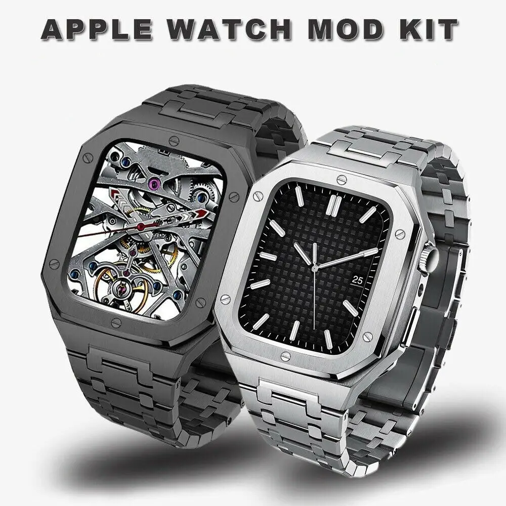 Premium 316L Stainless Steel Case + Strap AP Mod Kit for Apple Watch Series 9 8 7 6 5 4 SE iWatch 44mm 45mm 41mm
Premium 316L Stainless Steel Case + Strap AP Mod Kit for Apple Watch Series 9 8 7 6 5 4 SE iWatch 44mm 45mm 41mm