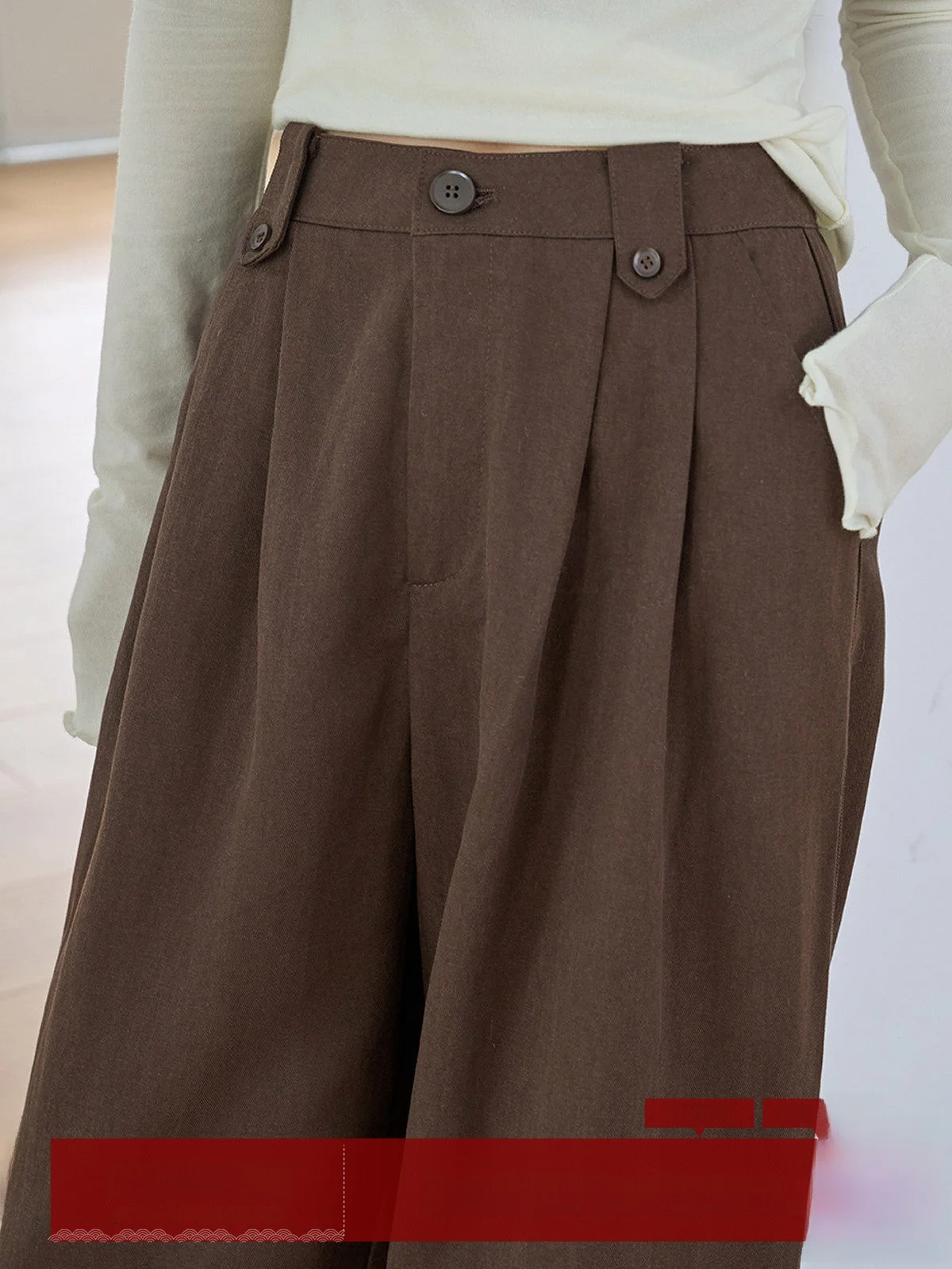 Brown High Waist Straight Leg Suit Casual Pants Women's Loose Slimming Wide Leg Floor-Length Trousers Spring 2026 New Arrival
Brown High Waist Straight Leg Suit Casual Pants Women's Loose Slimming Wide Leg Floor-Length Trousers Spring 2026 New Arrival