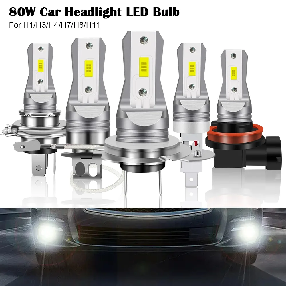 Car LED Fog Lights White Fog Lamps 80W 6000K Aluminum Alloy Waterproof Automotive Headlight Bulbs Plug&Play H3 H1 H7 H4 H11
Car LED Fog Lights White Fog Lamps 80W 6000K Aluminum Alloy Waterproof Automotive Headlight Bulbs Plug&Play H3 H1 H7 H4 H11