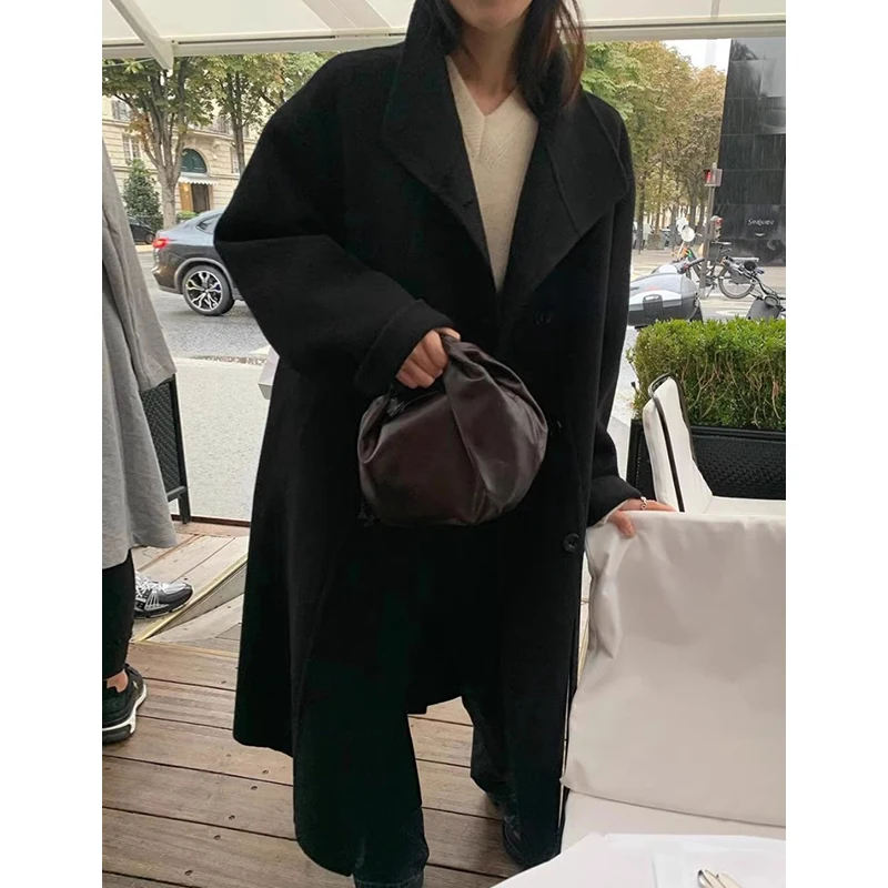 Chic Autumn Winter Women's Woolen Coat Stand Collar Long Sve Slimming Waist Belted Single Button Retro Sle Outerwear
Chic Autumn Winter Women's Woolen Coat Stand Collar Long Sve Slimming Waist Belted Single Button Retro Sle Outerwear