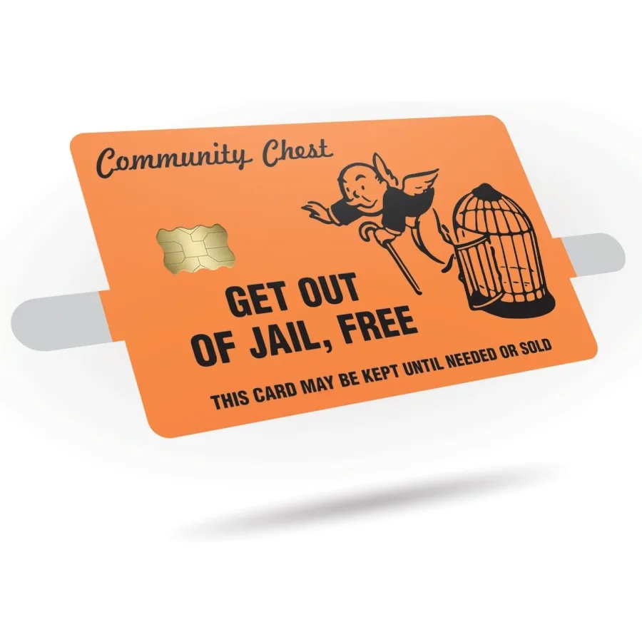 Get Out of Jail Free Credit Card Sticker 3-Pack - Blue Orange Pink White - Debit Card Skin Cover Vinyl Decals - Protect and Per
Get Out of Jail Free Credit Card Sticker 3-Pack - Blue Orange Pink White - Debit Card Skin Cover Vinyl Decals - Protect and Per
