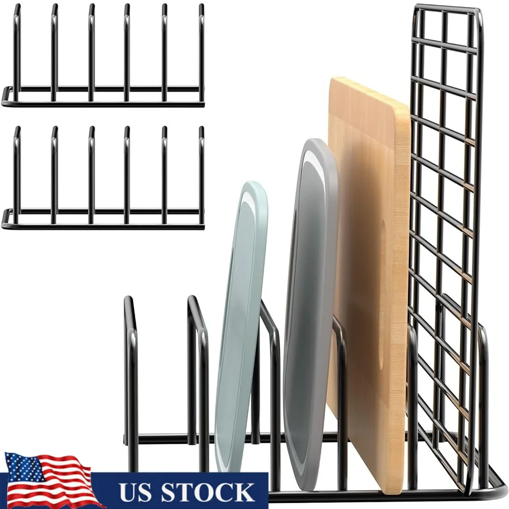 Cutting Board Organizer Rack 2-Pack Metal Storage Stand Kitchen Holder Baking Sheets Cookie Pan Small Racks Space Saving
Cutting Board Organizer Rack 2-Pack Metal Storage Stand Kitchen Holder Baking Sheets Cookie Pan Small Racks Space Saving