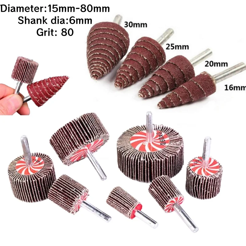 6mm Shank Tapered Cone Grinding Head Cylinder Sandpaper Flap Wheels Polishing Sanding Tools For Drill Wheel Abrasive Rotary Tool
6mm Shank Tapered Cone Grinding Head Cylinder Sandpaper Flap Wheels Polishing Sanding Tools For Drill Wheel Abrasive Rotary Tool