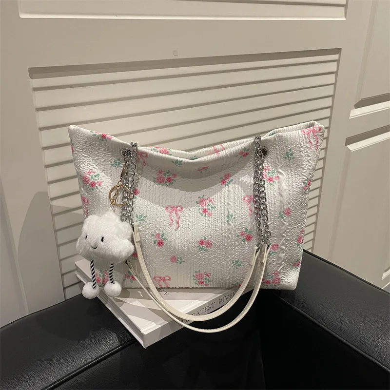 Sweet Bow Floral Shoulder Bags for Women Large Capacity Ladies Casual Tote Crossbody Bag College Students Handbags with Zipper
Sweet Bow Floral Shoulder Bags for Women Large Capacity Ladies Casual Tote Crossbody Bag College Students Handbags with Zipper