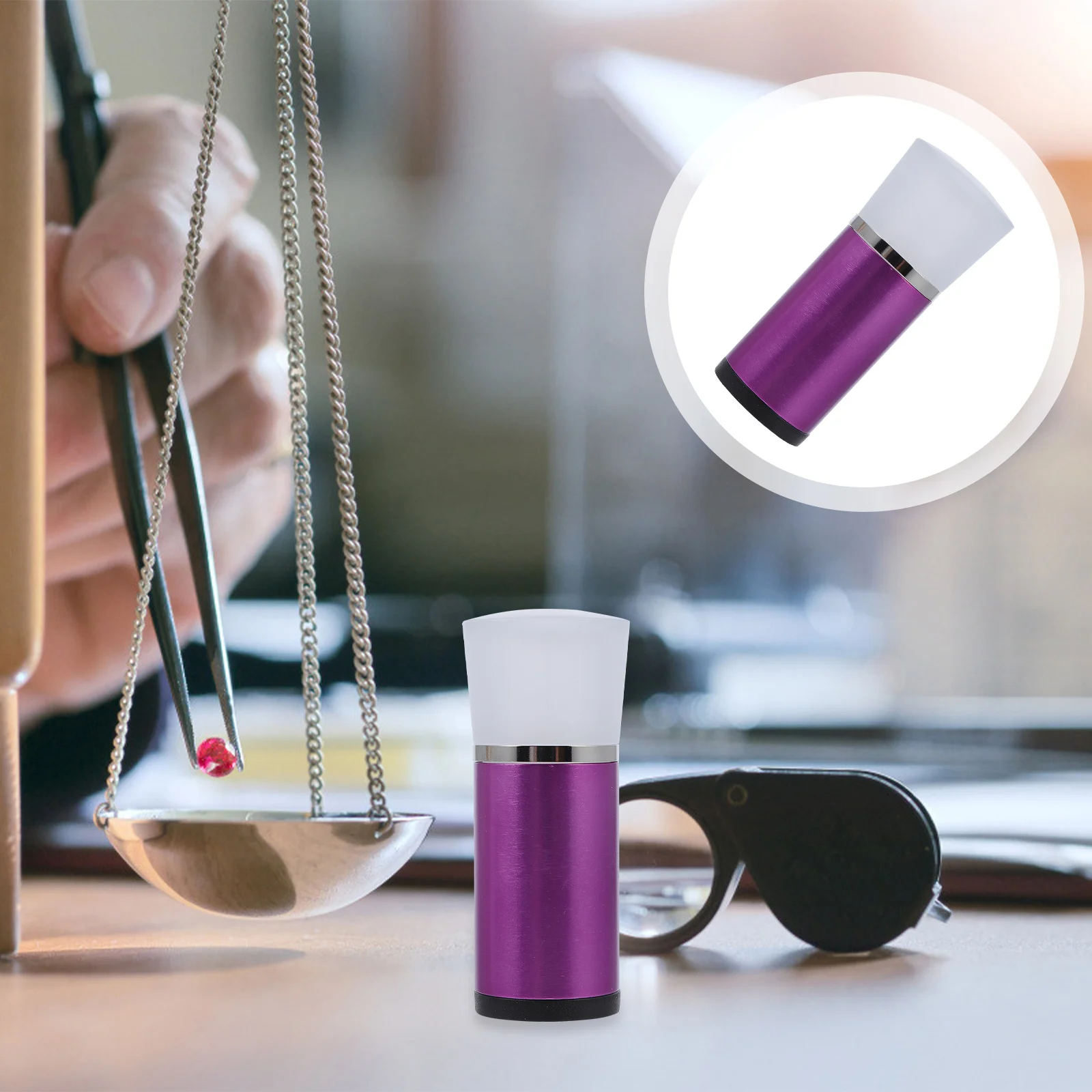 Premium Diamond Magnifying Glass with Copper Alloy Build Compact Jewelry Magnifier for Inspection and Precise Gem