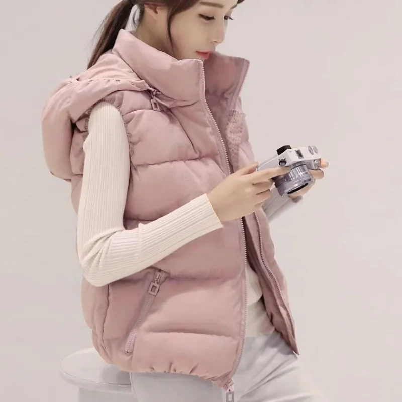 ort Padded Jaet Women's Quilted Vest Autumn Winter New Sle Warm Slimming Detachable Cap Polyester Fiber Zipper Closure
ort Padded Jaet Women's Quilted Vest Autumn Winter New Sle Warm Slimming Detachable Cap Polyester Fiber Zipper Closure
