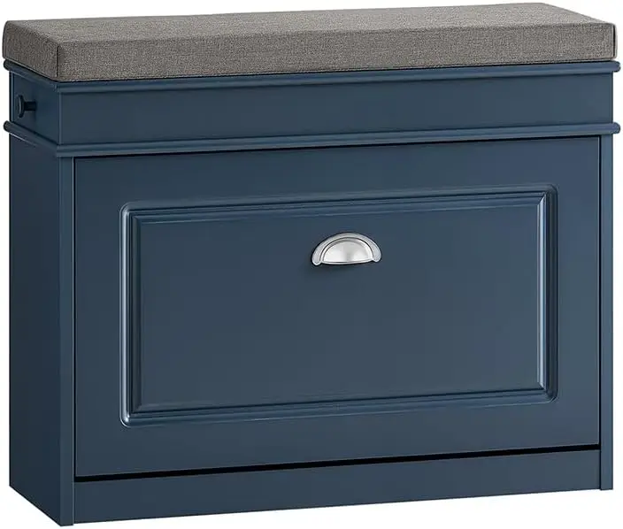 Narrow Navy Shoe Bench With Cushion Two Tier Flip Drawer Rack For Entryway Closet Hallway Mudroom
Narrow Navy Shoe Bench With Cushion Two Tier Flip Drawer Rack For Entryway Closet Hallway Mudroom