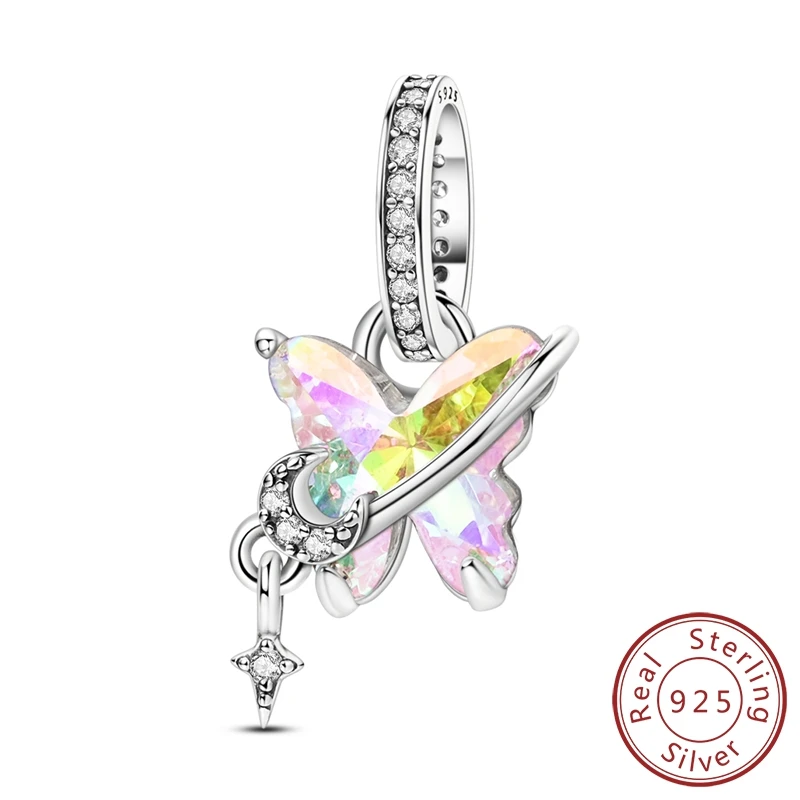 Magnificent 100% Sterling Silver Colorful Butterfly Stars & Moon Dangle Charm Fits Brand 3mm Bracelet Jewelry Birthday Gift
Magnificent 100% Sterling Silver Colorful Butterfly Stars & Moon Dangle Charm Fits Brand 3mm Bracelet Jewelry Birthday Gift
