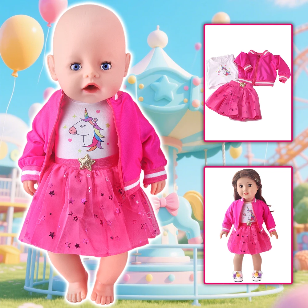 Ярко-розовый комплект одежды для куклы 43–45 см, топ без рукавов + пальто + тюлевая юбка для американских игр и поколений, 18-дюймовые куклы-девочки
Ярко-розовый комплект одежды для куклы 43–45 см, топ без рукавов + пальто + тюлевая юбка для американских игр и поколений, 18-дюймовые куклы-девочки
