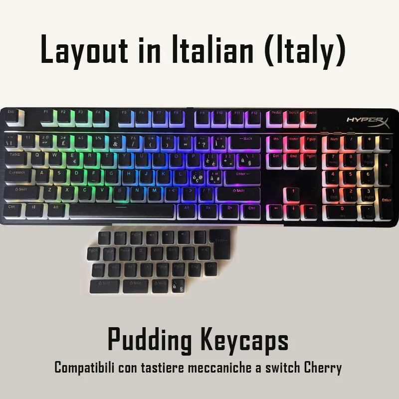 PBT Italian Switzerland Layout Pudding Keycaps Spanish Arabic Hebrew Turkish 129 Keys OEM Keyboard Caps ISO Key Cap
PBT Italian Switzerland Layout Pudding Keycaps Spanish Arabic Hebrew Turkish 129 Keys OEM Keyboard Caps ISO Key Cap