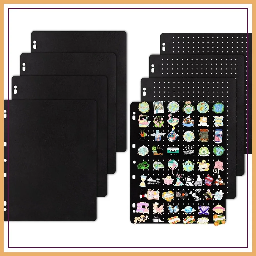 Enamel Pin Display Pages, 8 Flip-Pages for 3-Ring or 4-Ring Binder, Pin Collection Album, Pins Not Included
Enamel Pin Display Pages, 8 Flip-Pages for 3-Ring or 4-Ring Binder, Pin Collection Album, Pins Not Included