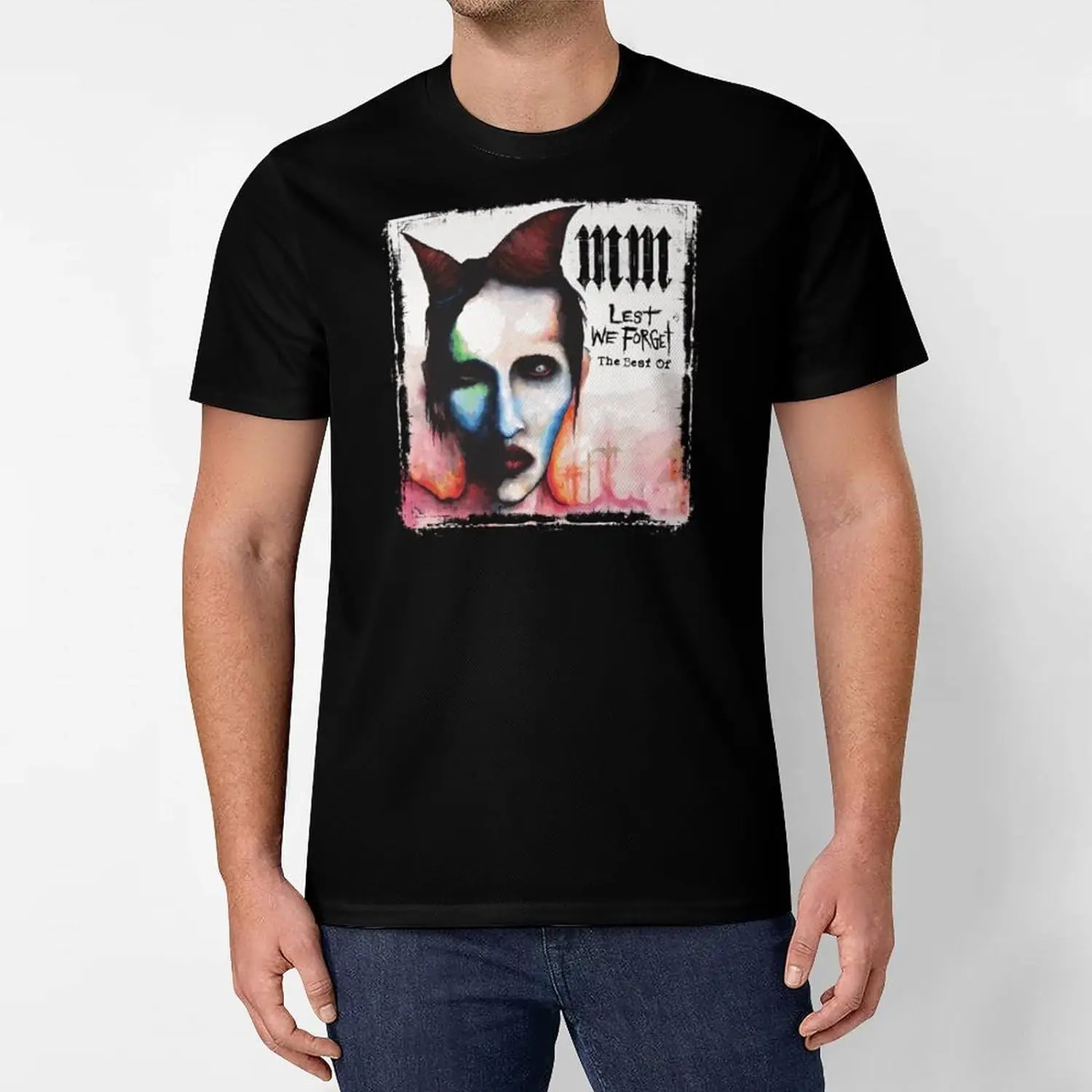 Marilyn Music and Manson Men's Comfortable Short Sleeve Shirt Unisex Round Neck Fashion T-Shirt
Marilyn Music and Manson Men's Comfortable Short Sleeve Shirt Unisex Round Neck Fashion T-Shirt
