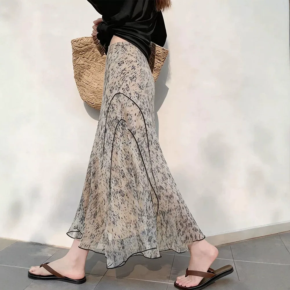 Printed skirt large size thin women's 2026 spring and summer new high-end long skirt commuting temperament
Printed skirt large size thin women's 2026 spring and summer new high-end long skirt commuting temperament
