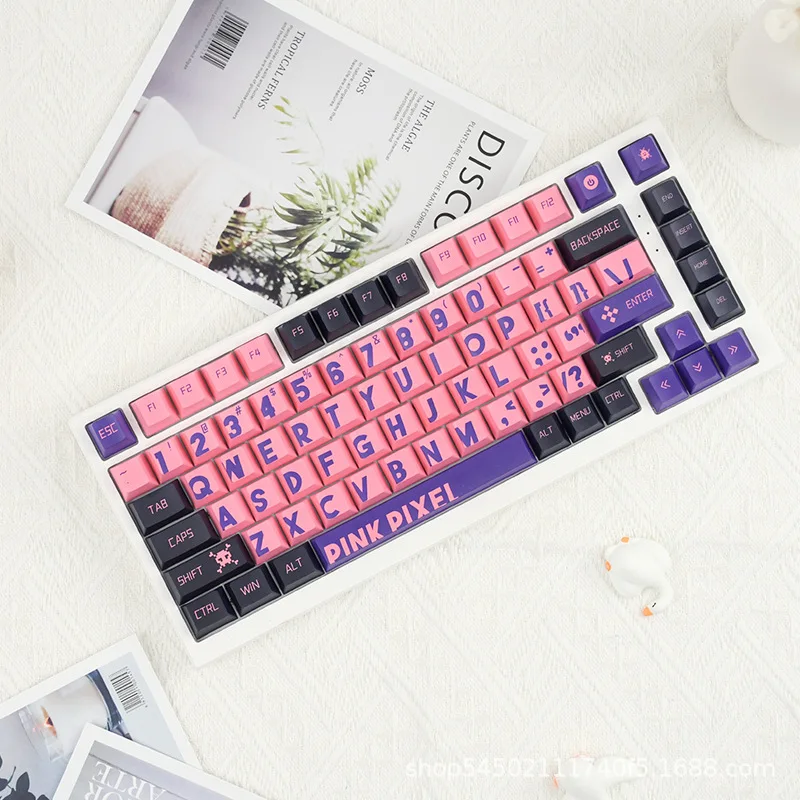 Pink blue large character keycap PBT five-sided sublimation original factory height mechanical keyboard Hi75/87/98/104 keys
Pink blue large character keycap PBT five-sided sublimation original factory height mechanical keyboard Hi75/87/98/104 keys