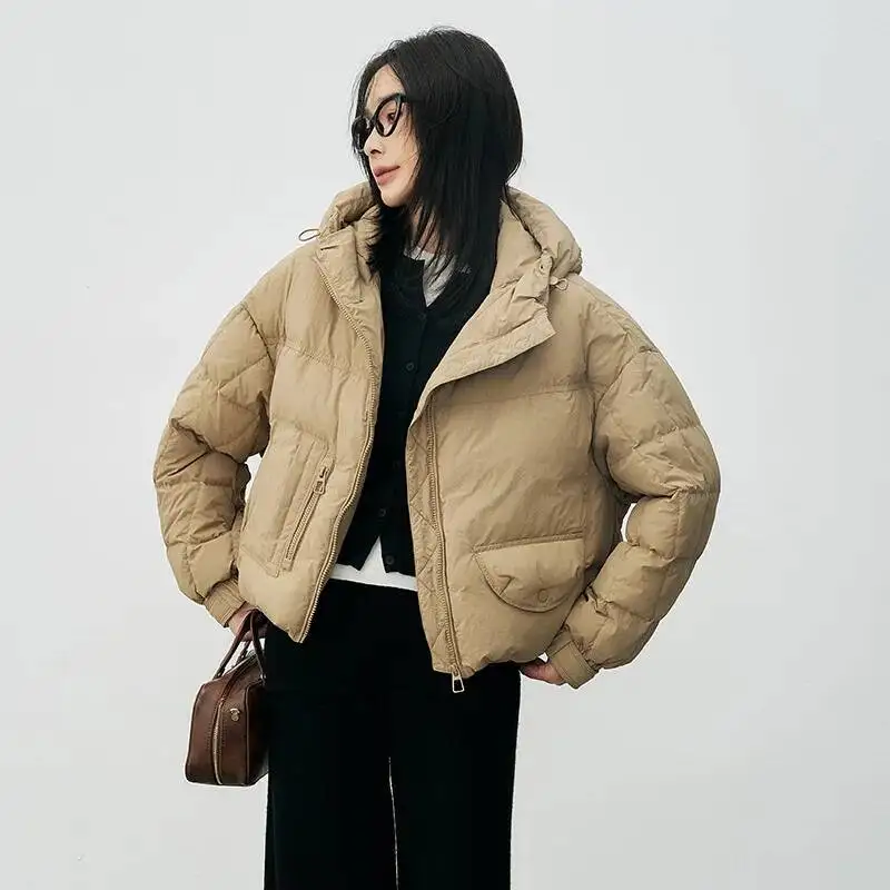 Women's Short Puffer Jacket Korean Style Hooded Coat Oversized Winter Parka
Women's Short Puffer Jacket Korean Style Hooded Coat Oversized Winter Parka