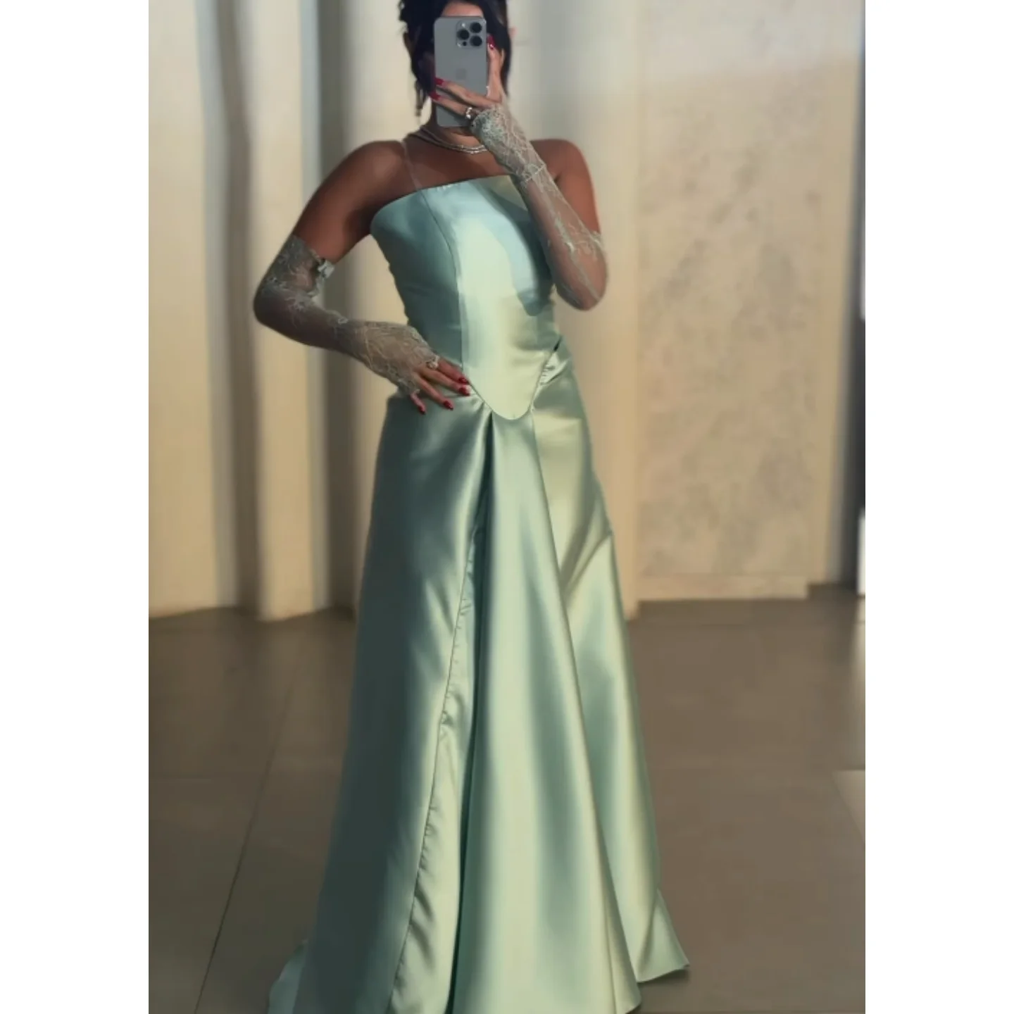 Green Strapless Stain Prom Dress Saudi Arabia Women Mermaid Evening Dresses A-Line Wedding Party Dresses Customized Dress 2026 
Green Strapless Stain Prom Dress Saudi Arabia Women Mermaid Evening Dresses A-Line Wedding Party Dresses Customized Dress 2026