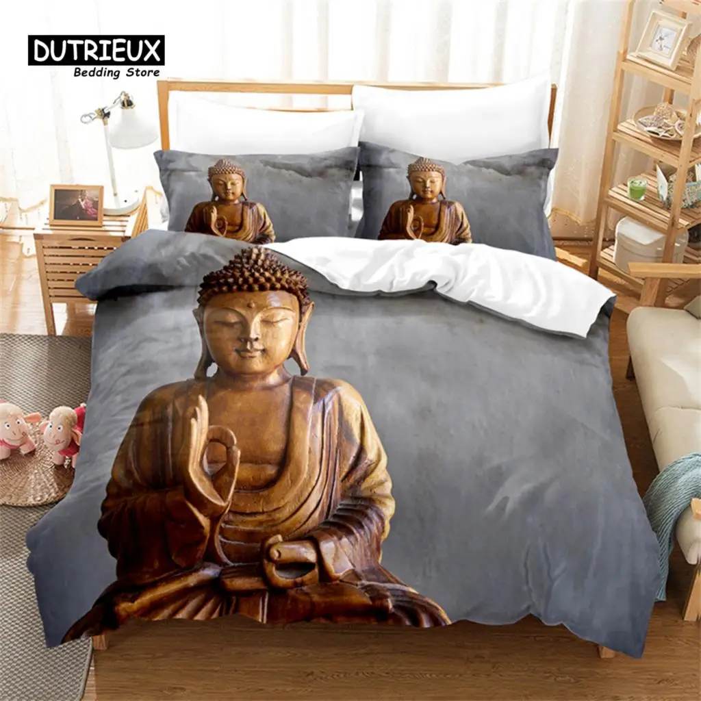 Buddha Statue Bedding Set, 3Pcs Duvet Cover Set, Soft Comfortable Breathable Duvet Cover, For Bedroom Guest Room Decor
Buddha Statue Bedding Set, 3Pcs Duvet Cover Set, Soft Comfortable Breathable Duvet Cover, For Bedroom Guest Room Decor