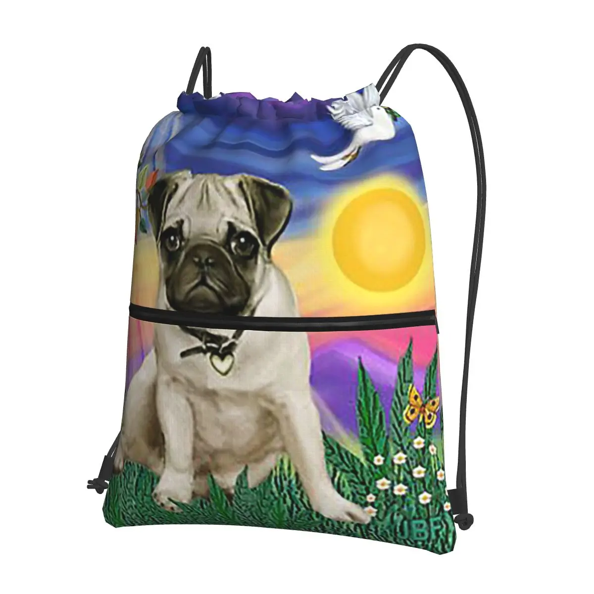 Twilight With A Pug Backpacks Fashion Drawstring Bundle Pocket Sundries Bag Book Bags for Travel School
Twilight With A Pug Backpacks Fashion Drawstring Bundle Pocket Sundries Bag Book Bags for Travel School