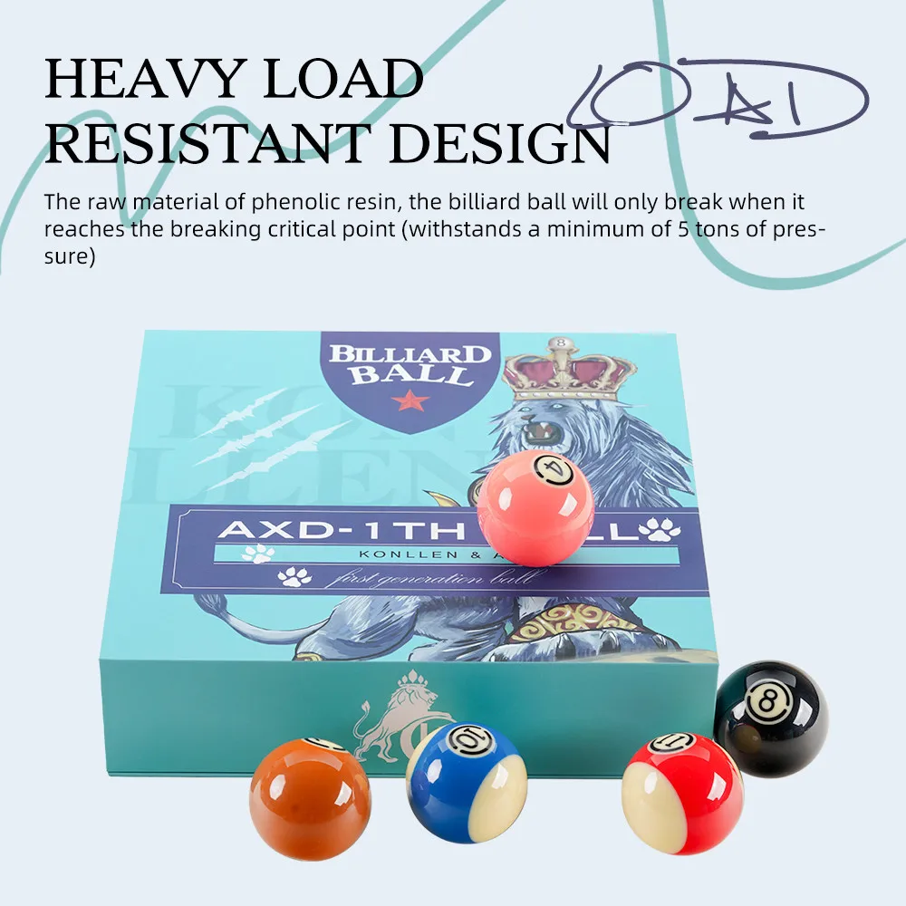 KONLLEN billiard balls with 57.2mm Resin Balls Set 2-1/4" 16pcs Full Set For Pool Tables Billiards Accessories
KONLLEN billiard balls with 57.2mm Resin Balls Set 2-1/4" 16pcs Full Set For Pool Tables Billiards Accessories