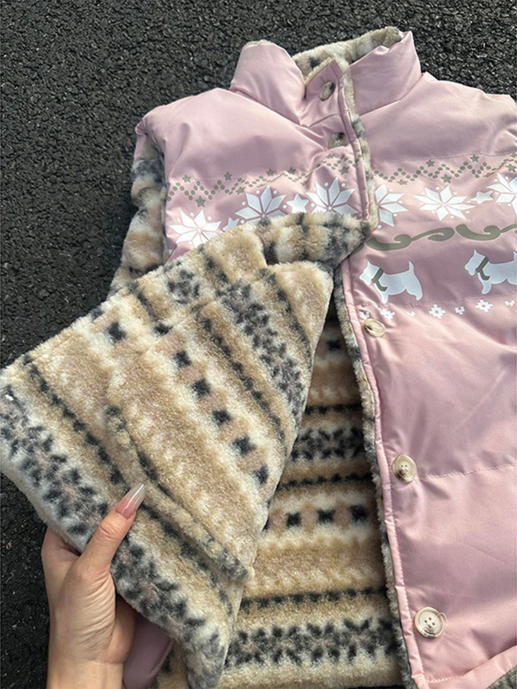 Двусторонняя утепленная куртка из овечьего вельвета, женская верхняя одежда, зимний теплый жилет, повседневный стиль, полиэстер
Двусторонняя утепленная куртка из овечьего вельвета, женская верхняя одежда, зимний теплый жилет, повседневный стиль, полиэстер