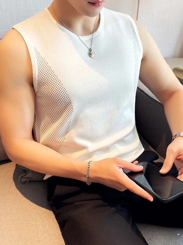 Ice Silk Men's Vest Fitn Gym Tank Top Trendy Haome Svel T-irt Summer 2025 New Sle round Ne Sweat Vest
Ice Silk Men's Vest Fitn Gym Tank Top Trendy Haome Svel T-irt Summer 2025 New Sle round Ne Sweat Vest