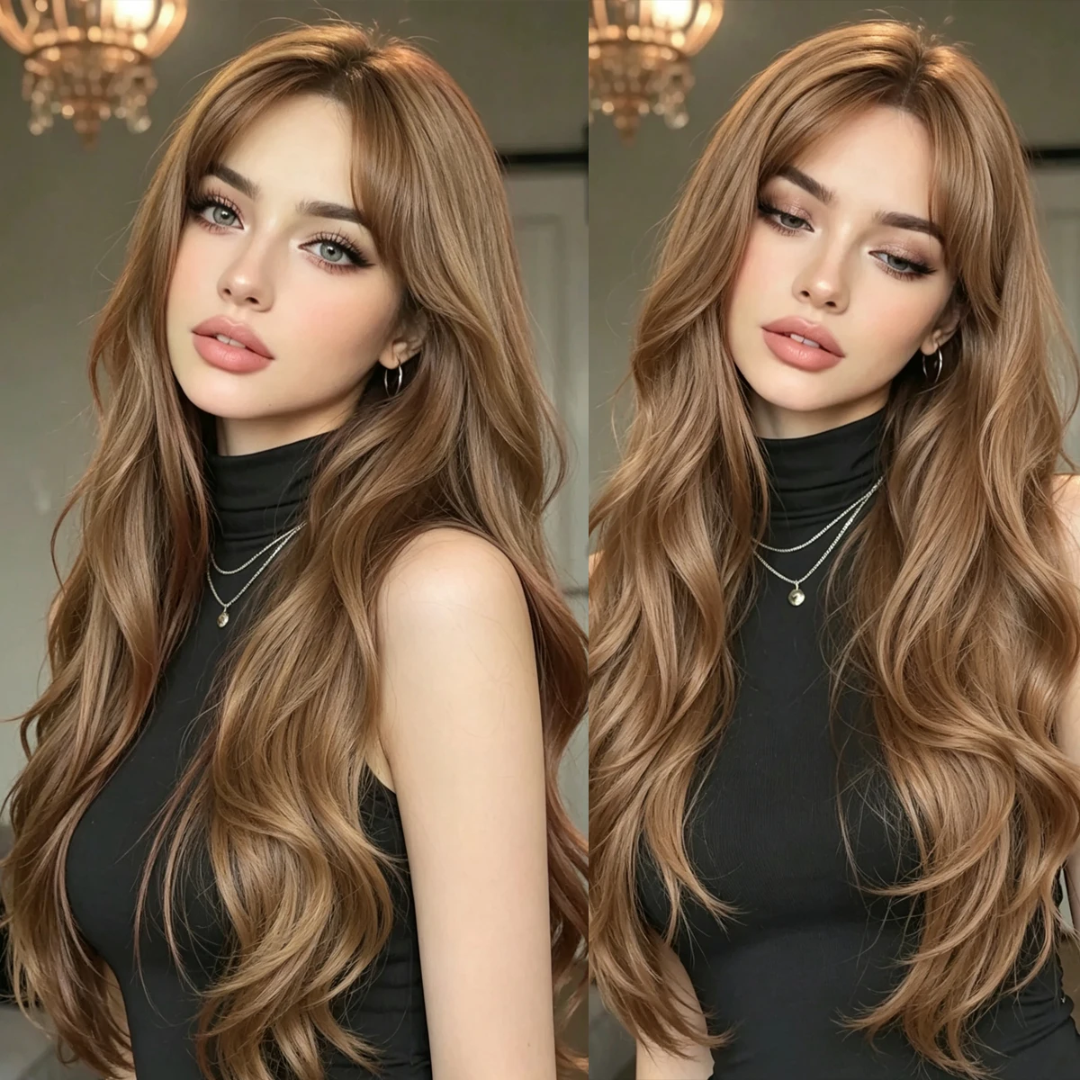 Synthetic Hair Wigs for Women Long wavy Hair Wigs Party Daily Use Wig Natural Hair Heat Resistant
Synthetic Hair Wigs for Women Long wavy Hair Wigs Party Daily Use Wig Natural Hair Heat Resistant