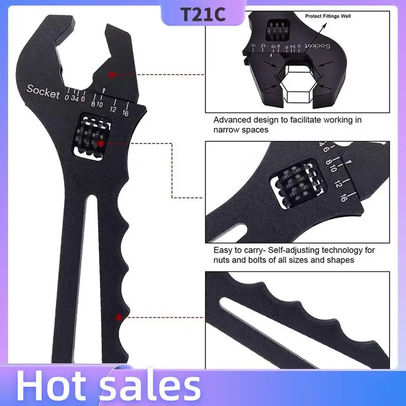 T21C 2X AN3-AN16 Tubing Wrench Hose Wrench V-Type Adjustable Wrench Hose Fitting Wrench Black
T21C 2X AN3-AN16 Tubing Wrench Hose Wrench V-Type Adjustable Wrench Hose Fitting Wrench Black