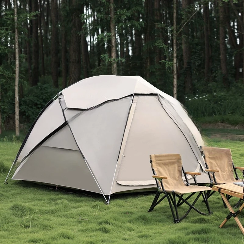 Outdoor camping blackened hemispherical tent, aluminum pole camping round rain and sun protection tent
Outdoor camping blackened hemispherical tent, aluminum pole camping round rain and sun protection tent