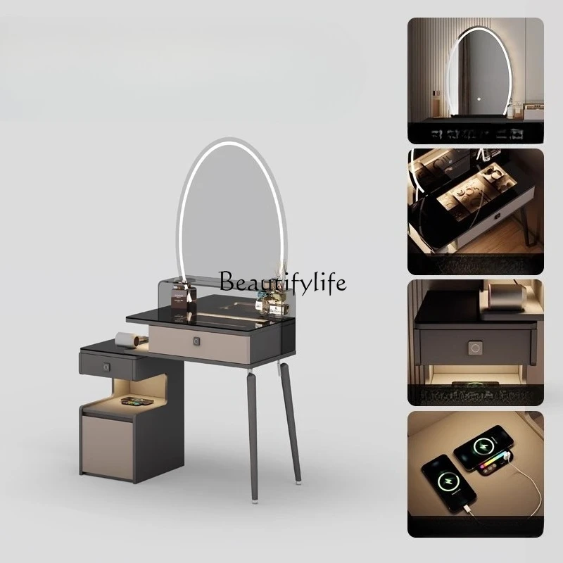 Italian dresser bedside table integrated smart makeup table storage cabinet with lock
Italian dresser bedside table integrated smart makeup table storage cabinet with lock