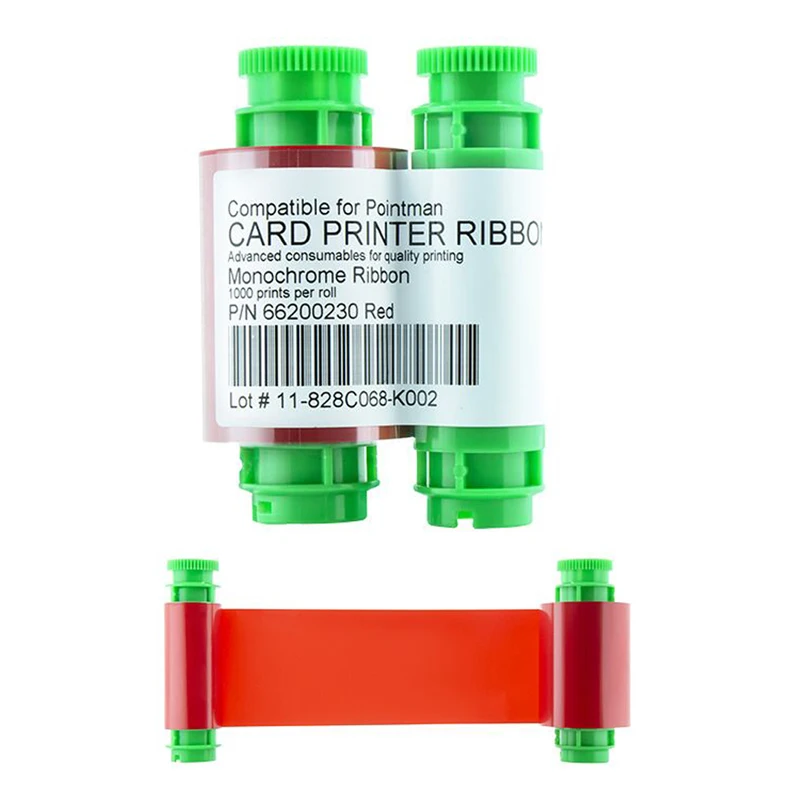 New Red Ribbon Compatible For Pointman TP-9000 66200230 Card Printer,1000 prints
New Red Ribbon Compatible For Pointman TP-9000 66200230 Card Printer,1000 prints