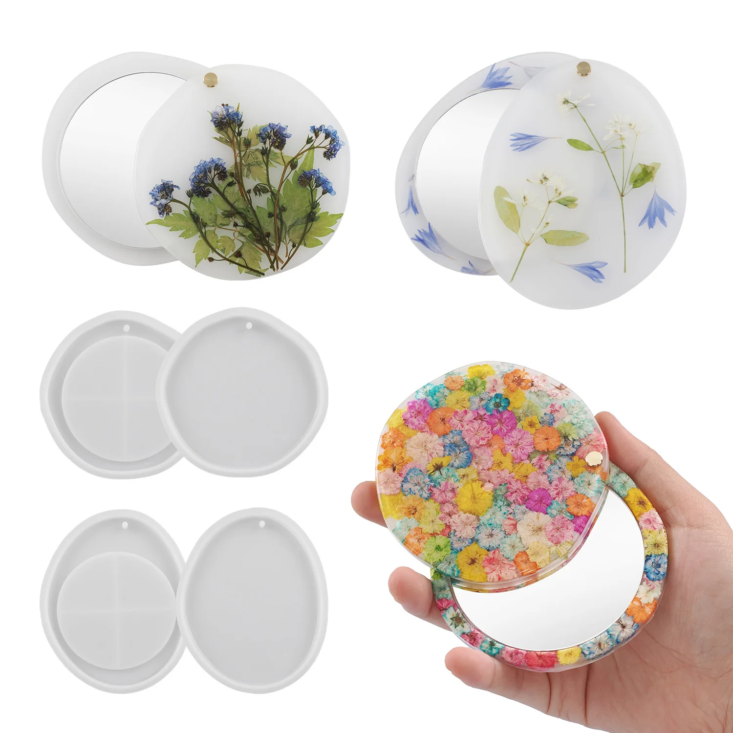 DIY Makeup Mirror Silicone Mold Jewelry Making Resin Epoxy Casting Rotating Makeup Mirror Mould Craft Molds DIY Tool Handmade
DIY Makeup Mirror Silicone Mold Jewelry Making Resin Epoxy Casting Rotating Makeup Mirror Mould Craft Molds DIY Tool Handmade
