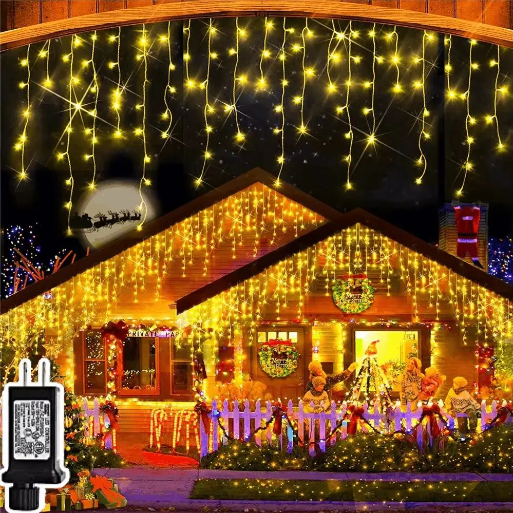 Рождественские украшения 2026 гирлянда светодиодная сосулька гирлянда 24 В безопасное рабочее напряжение вилка США/ЕС 20 м 864 светодиода 8 режимов вока
Рождественские украшения 2026 гирлянда светодиодная сосулька гирлянда 24 В безопасное рабочее напряжение вилка США/ЕС 20 м 864 светодиода 8 режимов вока