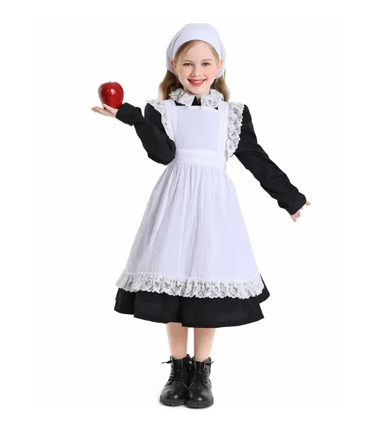 Halloween Kids Maid Dress Pilgrim Poor Colonial Farm Village Girl Cosplay Costume Colonial Orphan Outfits
Halloween Kids Maid Dress Pilgrim Poor Colonial Farm Village Girl Cosplay Costume Colonial Orphan Outfits