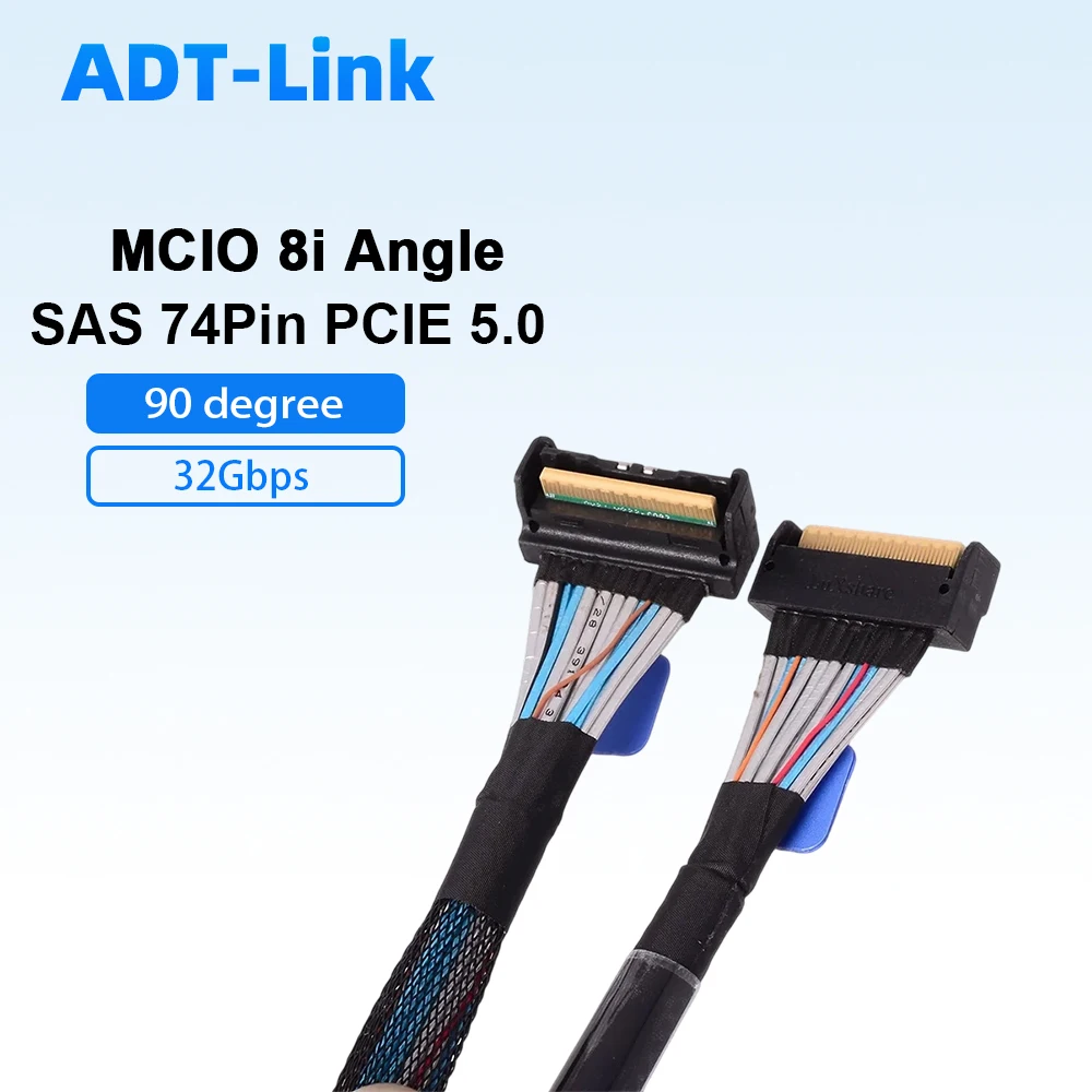 PCIe 5.0 32Gbps MCIO 8i 74Pin High-Speed Cross Cable, MCIO 8X Male to Male SAS , SlimSAS Internal Server Storage
PCIe 5.0 32Gbps MCIO 8i 74Pin High-Speed Cross Cable, MCIO 8X Male to Male SAS , SlimSAS Internal Server Storage