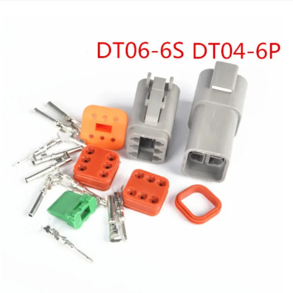 5sets auto 6pin plastic waterproof wiring male and female connector DT04-6P DT06-6S
5sets auto 6pin plastic waterproof wiring male and female connector DT04-6P DT06-6S