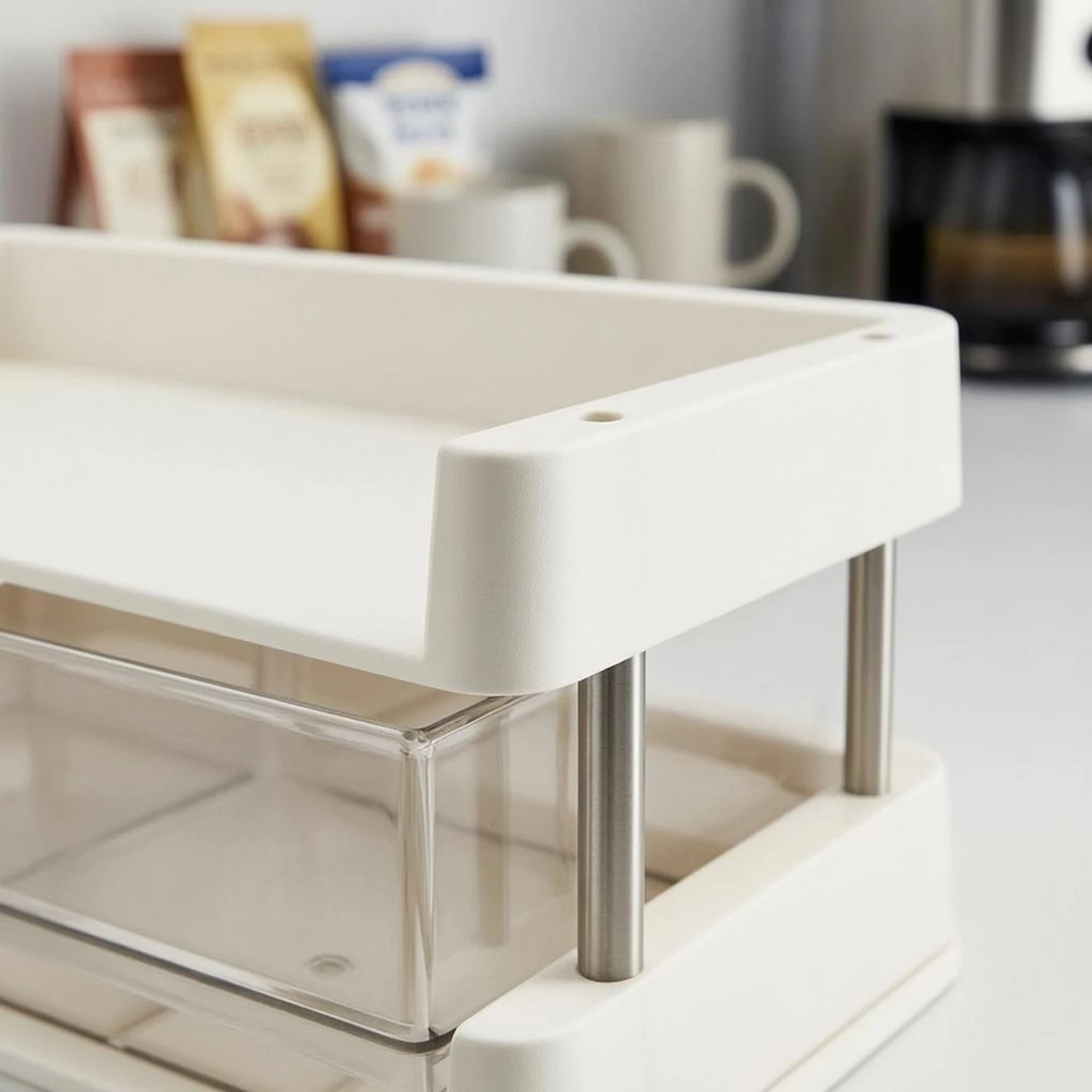 Desktop Storage Rack Transparent Compartments Desk Storage Rack Desktop Display Shelf Cream Frame Drawer Organizer Space Saving
Desktop Storage Rack Transparent Compartments Desk Storage Rack Desktop Display Shelf Cream Frame Drawer Organizer Space Saving