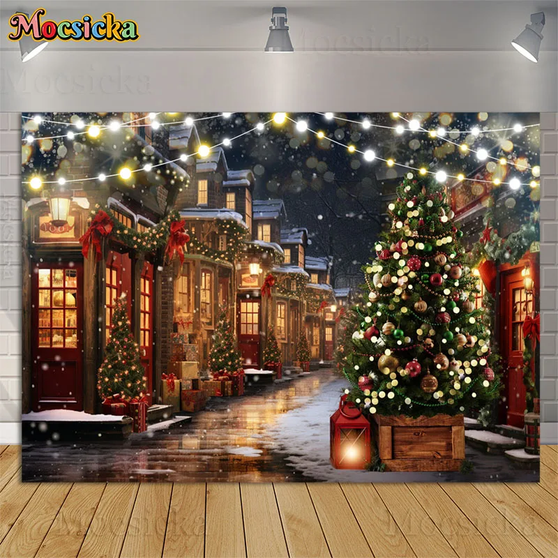 Winter Christmas Street Photography Backdrops Snow Xmas Tree Kids Family Portrait Background Photo Studio Festival Party Decor
Winter Christmas Street Photography Backdrops Snow Xmas Tree Kids Family Portrait Background Photo Studio Festival Party Decor