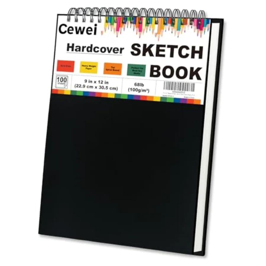 Sketch Book, Top Spiral Sketchbook, 100 Sheets Sketch Pad, 68 lb/100 GSM Drawing Paper Pad, Drawing Pad for,Artist Sketchbook f
Sketch Book, Top Spiral Sketchbook, 100 Sheets Sketch Pad, 68 lb/100 GSM Drawing Paper Pad, Drawing Pad for,Artist Sketchbook f