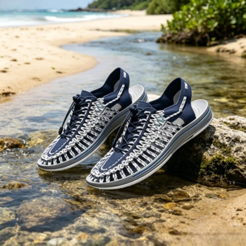Summer Men Sandals Women Slippers Weaving Design Beach Sandals Breathable Casual Flat Sandals Outdoor Couples Sandals Size 48
Summer Men Sandals Women Slippers Weaving Design Beach Sandals Breathable Casual Flat Sandals Outdoor Couples Sandals Size 48