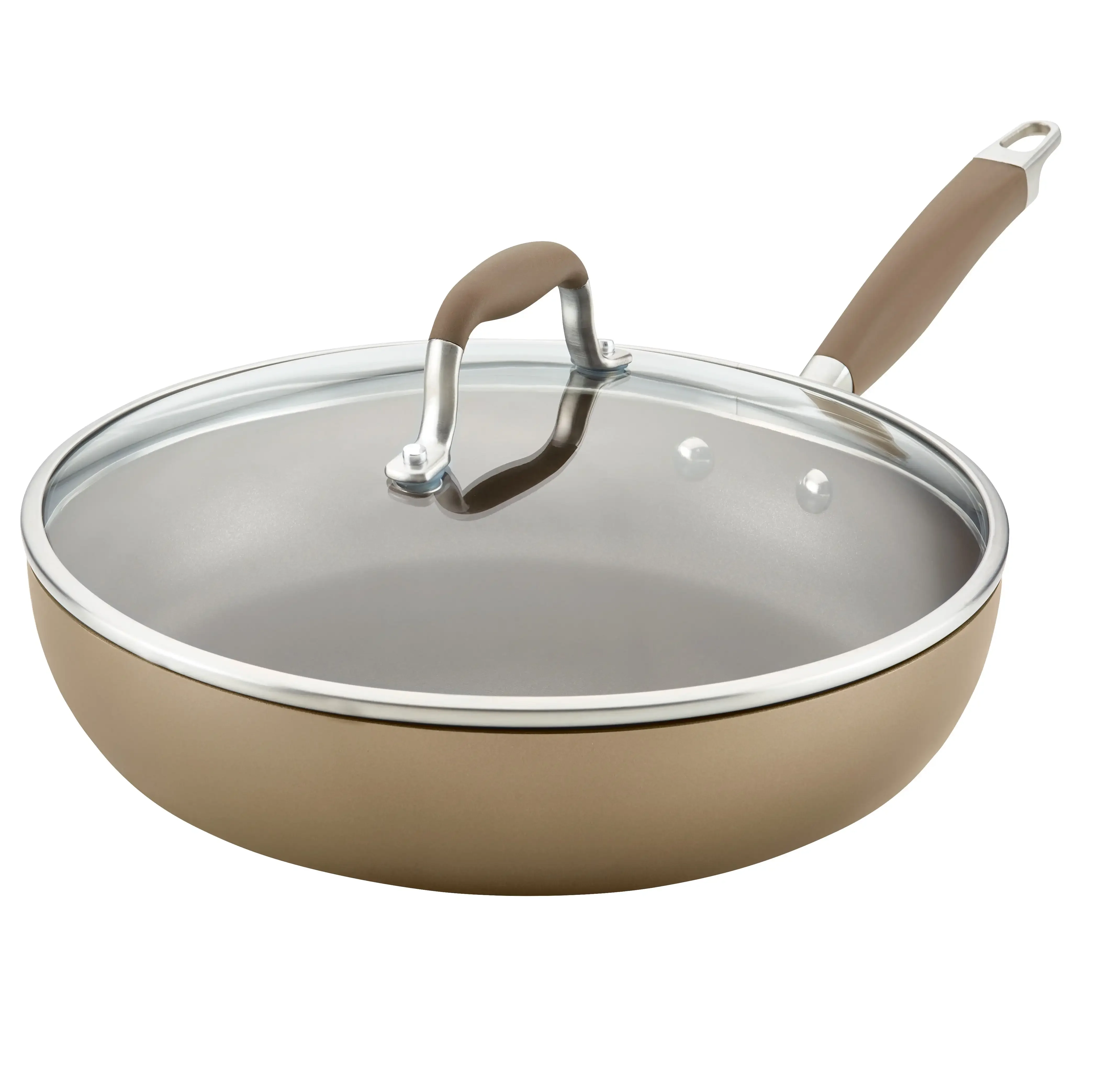 Anolon Advanced Home 12" Hard-Anodized Nonstick Deep Frying Pan with Lid, Bronze
Anolon Advanced Home 12" Hard-Anodized Nonstick Deep Frying Pan with Lid, Bronze