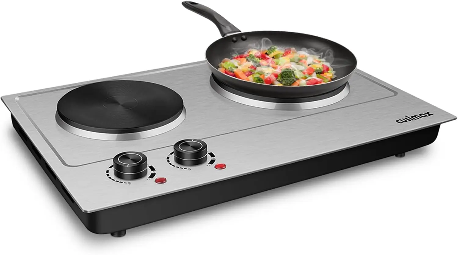 1800W Double Hot Plate, Stainless Steel Countertop Burner Portable Electric Cooktop, Cast Iron Burners for All Cookware, Easy
1800W Double Hot Plate, Stainless Steel Countertop Burner Portable Electric Cooktop, Cast Iron Burners for All Cookware, Easy