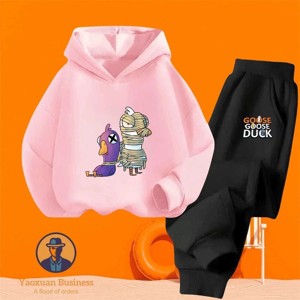2025 New Goose Goose Duck Little Girls Kids Boys 2-Piece Hoodie Set Cute Printed Cartoon Windproof Warm Autumn Winter Stylish
2025 New Goose Goose Duck Little Girls Kids Boys 2-Piece Hoodie Set Cute Printed Cartoon Windproof Warm Autumn Winter Stylish